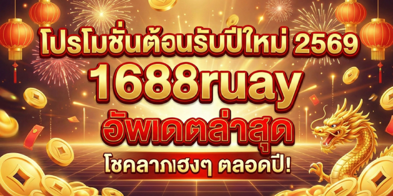 โปรโมชั่น 1688ruay 2569  อัพเดตล่าสุด ต้อนรับปีใหม่ (1)