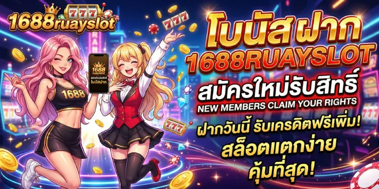 โบนัส ฝาก 1688ruayslot สมัครใหม่รับสิทธิ์ ปี 2026 (1)